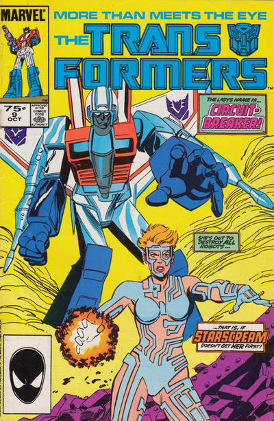 Cover for The Transformers (Marvel, 1984 series) #9 [2nd Printing]