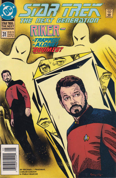 Cover for Star Trek: The Next Generation (DC, 1989 series) #31 [Newsstand]