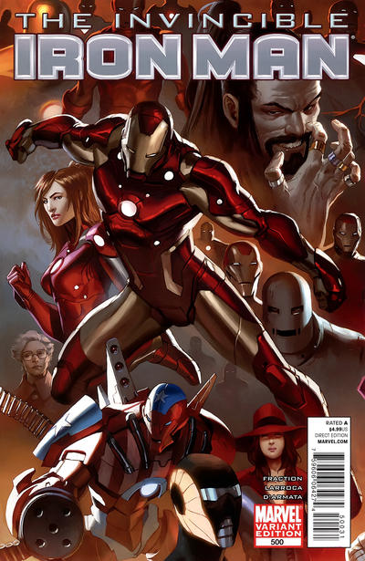 Cover for Invincible Iron Man (Marvel, 2008 series) #500 [Variant Edition - Marko Djurdjevic]