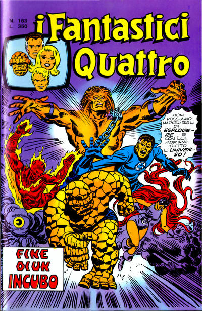 Cover for I Fantastici Quattro (Editoriale Corno, 1971 series) #163