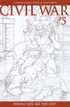 Cover for Civil War (Marvel, 2006 series) #5 [Retailer Incentive Sketch Cover]