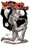Cover for Warlord of Mars (Dynamite Entertainment, 2010 series) #4 [Black and White Retailer Incentive Cover J. Scott Campbell]