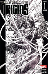 Cover Thumbnail for Ultimate Origins (Marvel, 2008 series) #1 [Variant Edition - Michael Turner Black-and-White]