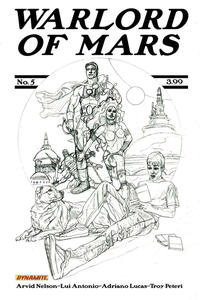 Cover Thumbnail for Warlord of Mars (Dynamite Entertainment, 2010 series) #5 [Black and White Retailer Incentive Cover Joe Jusko]