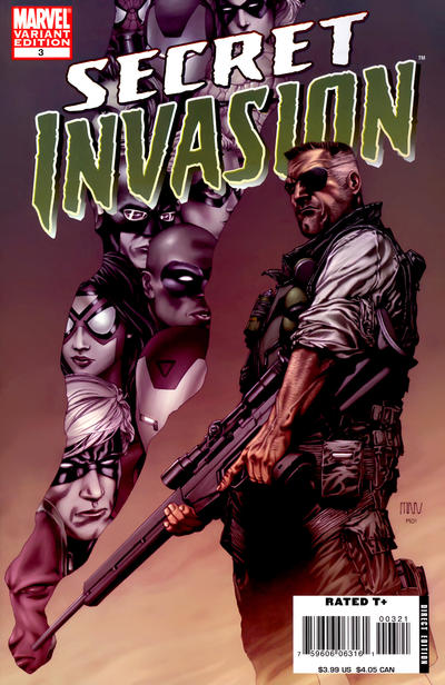 Cover for Secret Invasion (Marvel, 2008 series) #3 [Variant Edition - Steve McNiven Cover]