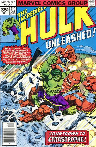 Cover for The Incredible Hulk (Marvel, 1968 series) #216 [35¢]