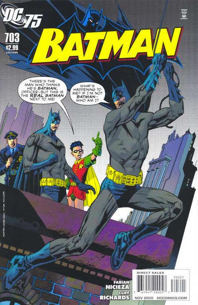 Cover for Batman (DC, 1940 series) #703 [75th Anniversary Cover]