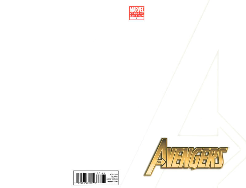 Cover for Avengers (Marvel, 2010 series) #1 [I Am an Avenger Blank Variant]
