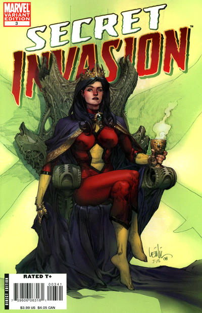 Cover for Secret Invasion (Marvel, 2008 series) #3 [Variant Edition - Leinil Francis Yu Cover]