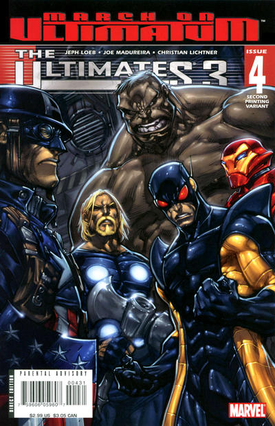 Cover for Ultimates 3 (Marvel, 2007 series) #4 [Second Printing]