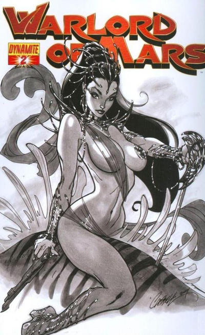 Cover for Warlord of Mars (Dynamite Entertainment, 2010 series) #2 ["Black & White" Retailer Incentive]