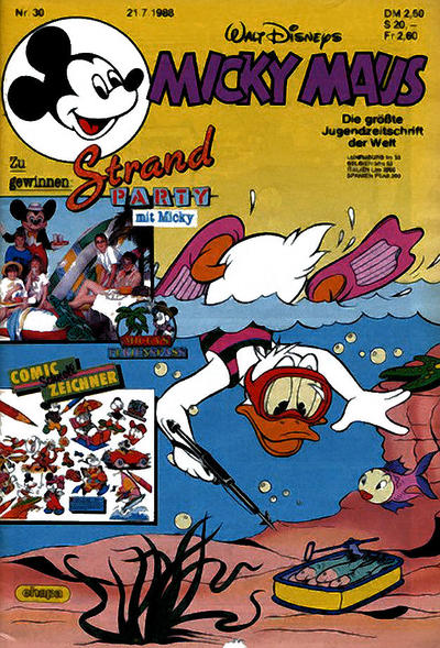 Cover for Micky Maus (Egmont Ehapa, 1951 series) #30/1988