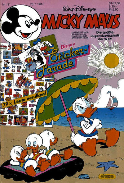 Cover for Micky Maus (Egmont Ehapa, 1951 series) #31/1987