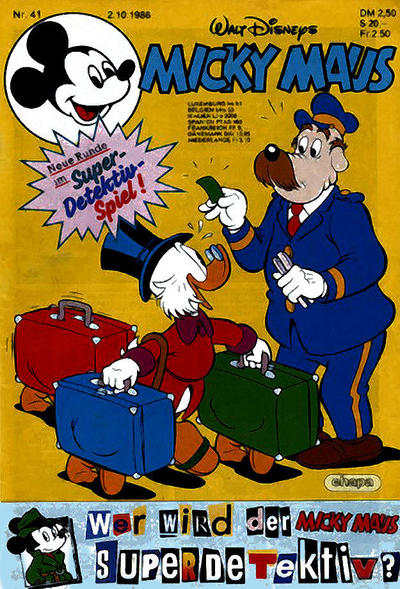 Cover for Micky Maus (Egmont Ehapa, 1951 series) #41/1986