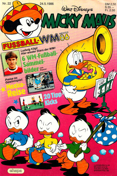 Cover for Micky Maus (Egmont Ehapa, 1951 series) #22/1986