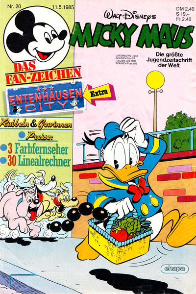 Cover for Micky Maus (Egmont Ehapa, 1951 series) #20/1985