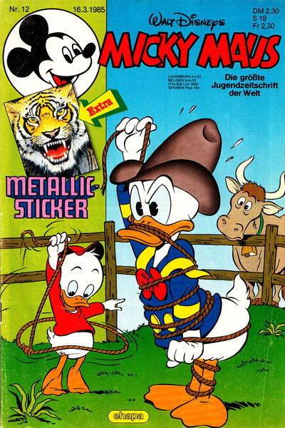 Cover for Micky Maus (Egmont Ehapa, 1951 series) #12/1985