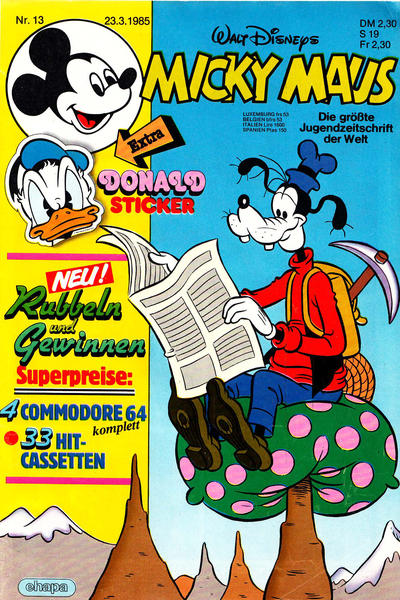 Cover for Micky Maus (Egmont Ehapa, 1951 series) #13/1985