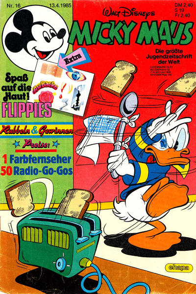 Cover for Micky Maus (Egmont Ehapa, 1951 series) #16/1985