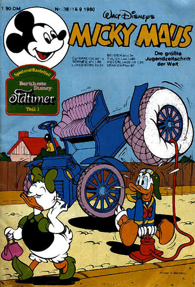 Cover for Micky Maus (Egmont Ehapa, 1951 series) #38/1980