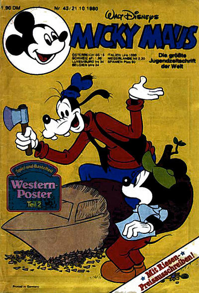 Cover for Micky Maus (Egmont Ehapa, 1951 series) #43/1980