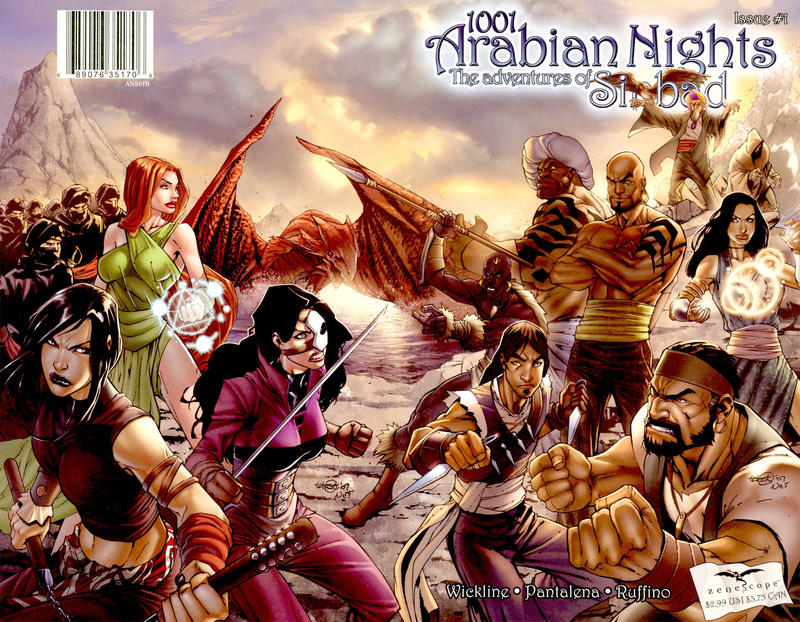 Cover for 1001 Arabian Nights: The Adventures of Sinbad (Zenescope Entertainment, 2008 series) #1 [Cover B - Talent Caldwell]