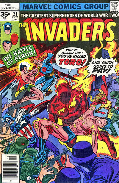 Cover for The Invaders (Marvel, 1975 series) #21 [35¢]