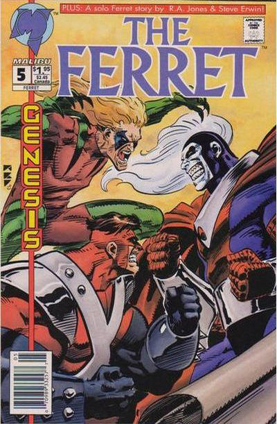 Cover for The Ferret (Malibu, 1993 series) #5 [Newsstand]