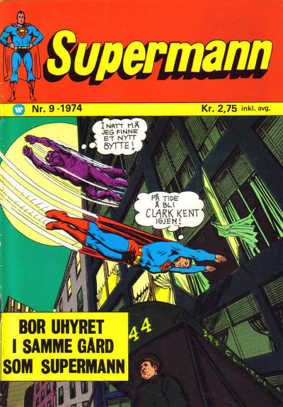 Cover for Supermann (Illustrerte Klassikere / Williams Forlag, 1969 series) #9/1974