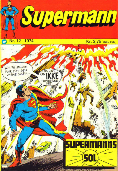 Cover for Supermann (Illustrerte Klassikere / Williams Forlag, 1969 series) #12/1974