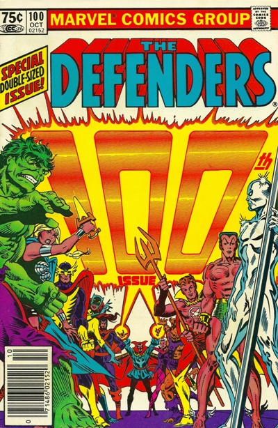 Cover for The Defenders (Marvel, 1972 series) #100 [Newsstand]