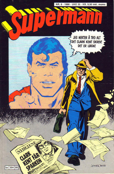 Cover for Supermann (Semic, 1985 series) #8/1986