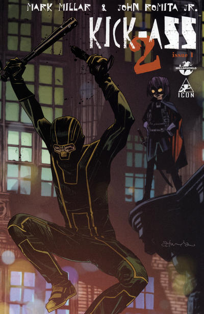 Cover for Kick-Ass 2 (Marvel, 2010 series) #1 [Forbidden Planet/Ultimate Comics Tommy Lee Edwards Variant]