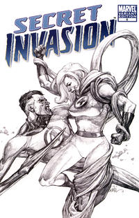 Cover Thumbnail for Secret Invasion (Marvel, 2008 series) #5 [Variant Edition - Leinil Yu Sketch Cover]