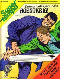 Cover for Supertempo (Hjemmet / Egmont, 1979 series) #8/1980 - Cannonball Carmody -Agentkrig!