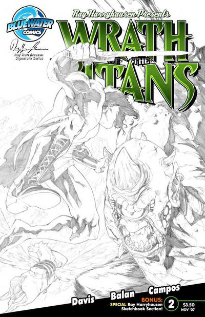 Cover for Wrath of the Titans (Bluewater / Storm / Stormfront / Tidalwave, 2007 series) #2 [Nadir Balen Sketch Cover]