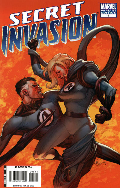 Cover for Secret Invasion (Marvel, 2008 series) #5 [Variant Edition - Leinil Yu Cover]