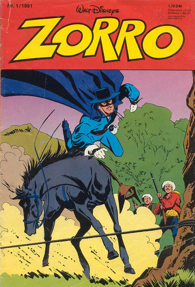 Cover for Zorro (Egmont Ehapa, 1979 series) #1/1981