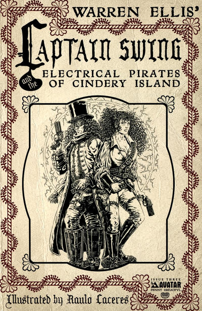 Cover for Captain Swing and the Electrical Pirates of Cindery Island (Avatar Press, 2010 series) #3 [Penny Dreadful]
