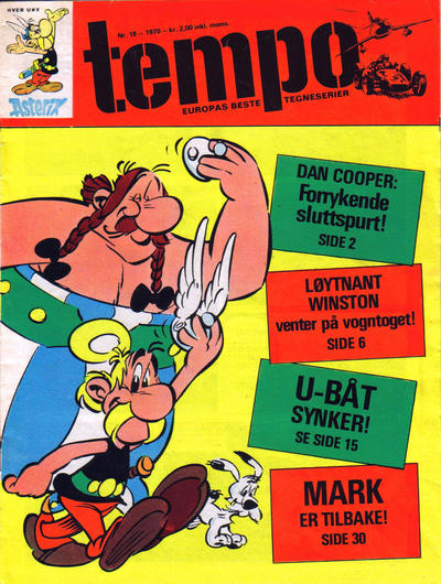 Cover for Tempo (Hjemmet / Egmont, 1966 series) #18/1970