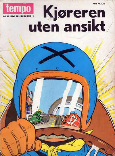 Cover for Tempo album (Hjemmet / Egmont, 1967 series) #1 - Mark Breton - Kjøreren uten ansikt