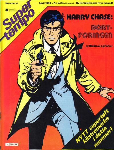 Cover for Supertempo (Hjemmet / Egmont, 1979 series) #4/1980 - Harry Chase - Bortføringen