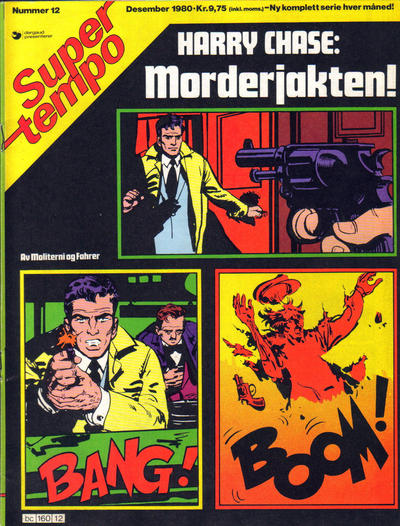 Cover for Supertempo (Hjemmet / Egmont, 1979 series) #12/1980 - Harry Chase - Morderjakten!