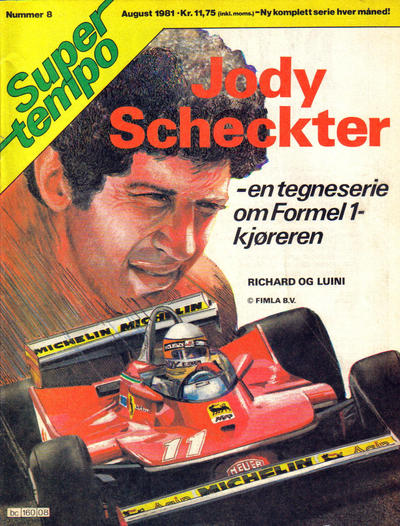 Cover for Supertempo (Hjemmet / Egmont, 1979 series) #8/1981 - Jody Scheckter
