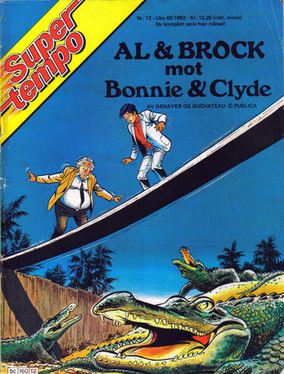 Cover for Supertempo (Hjemmet / Egmont, 1979 series) #12/1982 - Al & Brock mot Bonnie & Clyde
