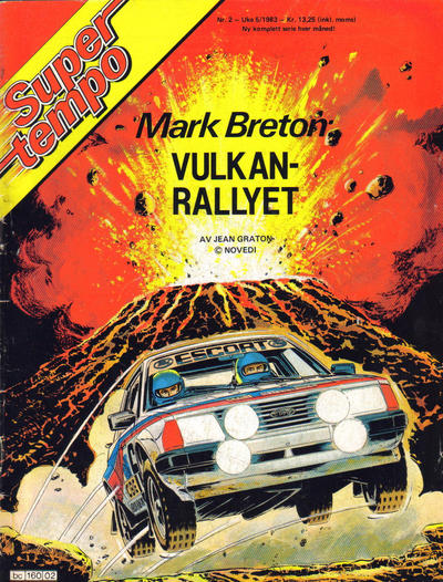 Cover for Supertempo (Hjemmet / Egmont, 1979 series) #2/1983 - Mark Breton - Vulkanrallyet