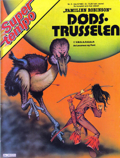 Cover for Supertempo (Hjemmet / Egmont, 1979 series) #3/1983 - Familien Robinson -  Dødstrusselen
