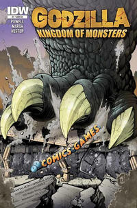 Cover Thumbnail for Godzilla: Kingdom of Monsters (IDW, 2011 series) #1 [Double Midnight Comics Cover]
