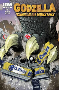 Cover for Godzilla: Kingdom of Monsters (IDW, 2011 series) #1 [8th Street Books & Comics Cover]