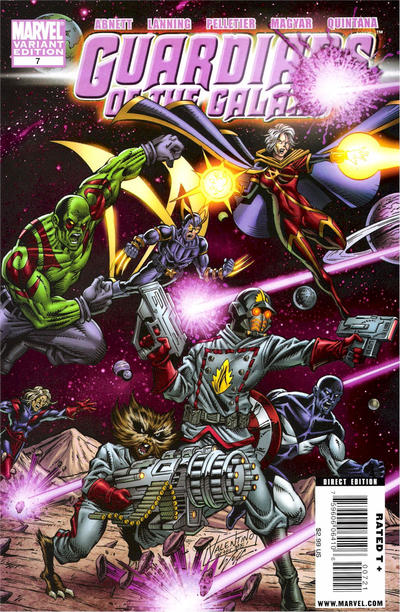 Cover for Guardians of the Galaxy (Marvel, 2008 series) #7 [Jim Valentino Variant]